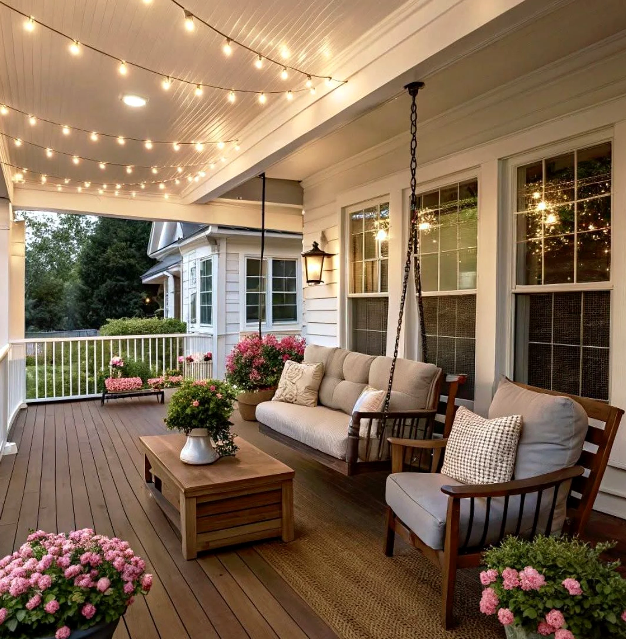 Elegant stair landing draws attention to order while the design stays quietly finished.