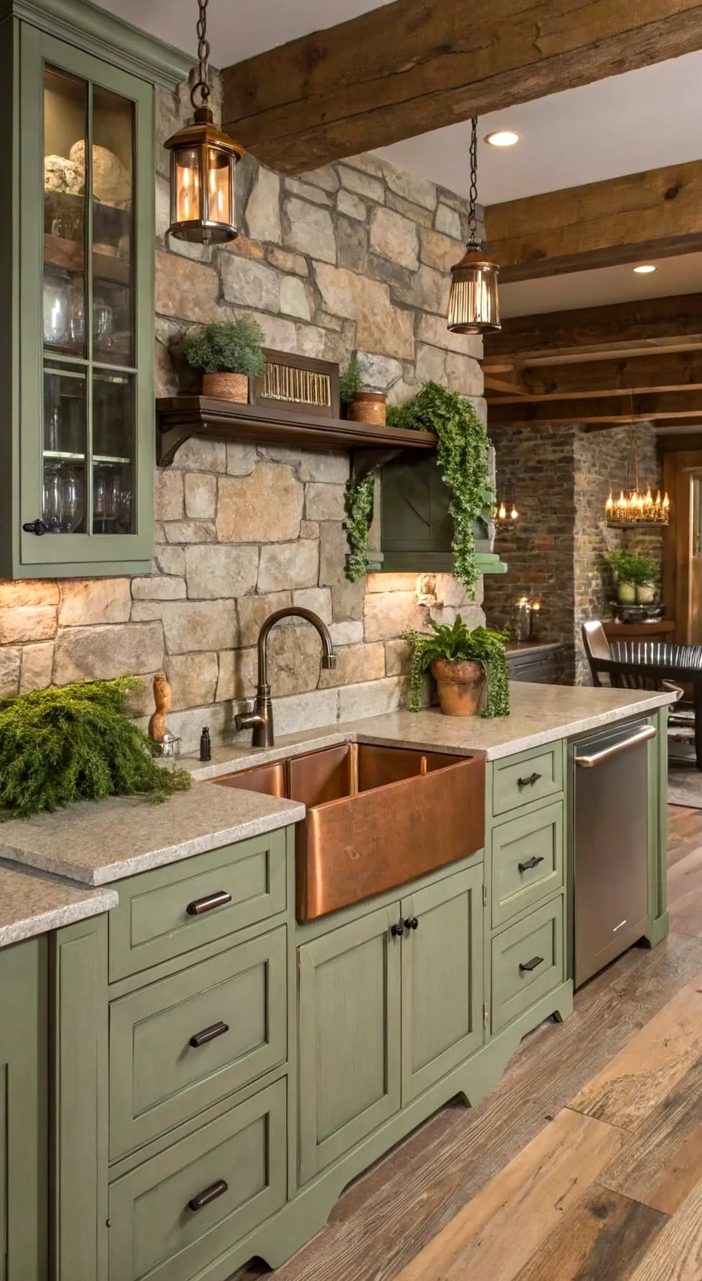 Polished garden border adds comfort across the view, giving the decor a finish that feels visually grounded.
