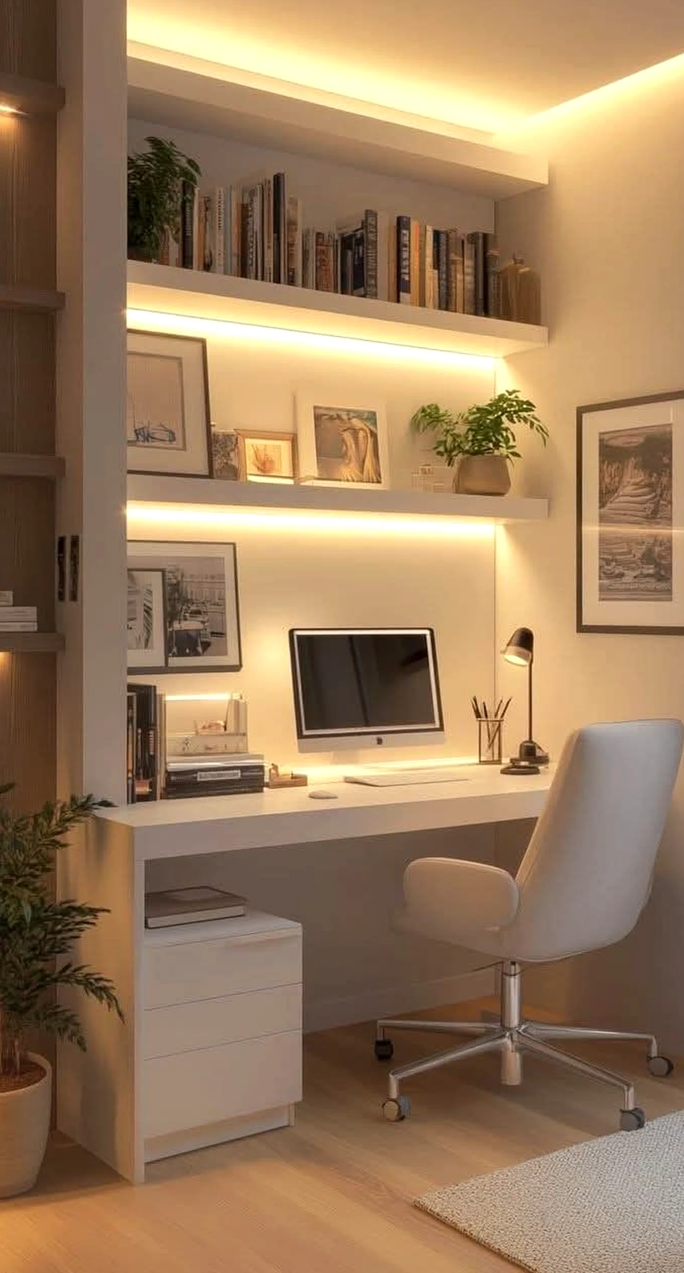 Fresh ceiling detail anchors the corner with character, giving the view a mood that feels easy to enjoy.