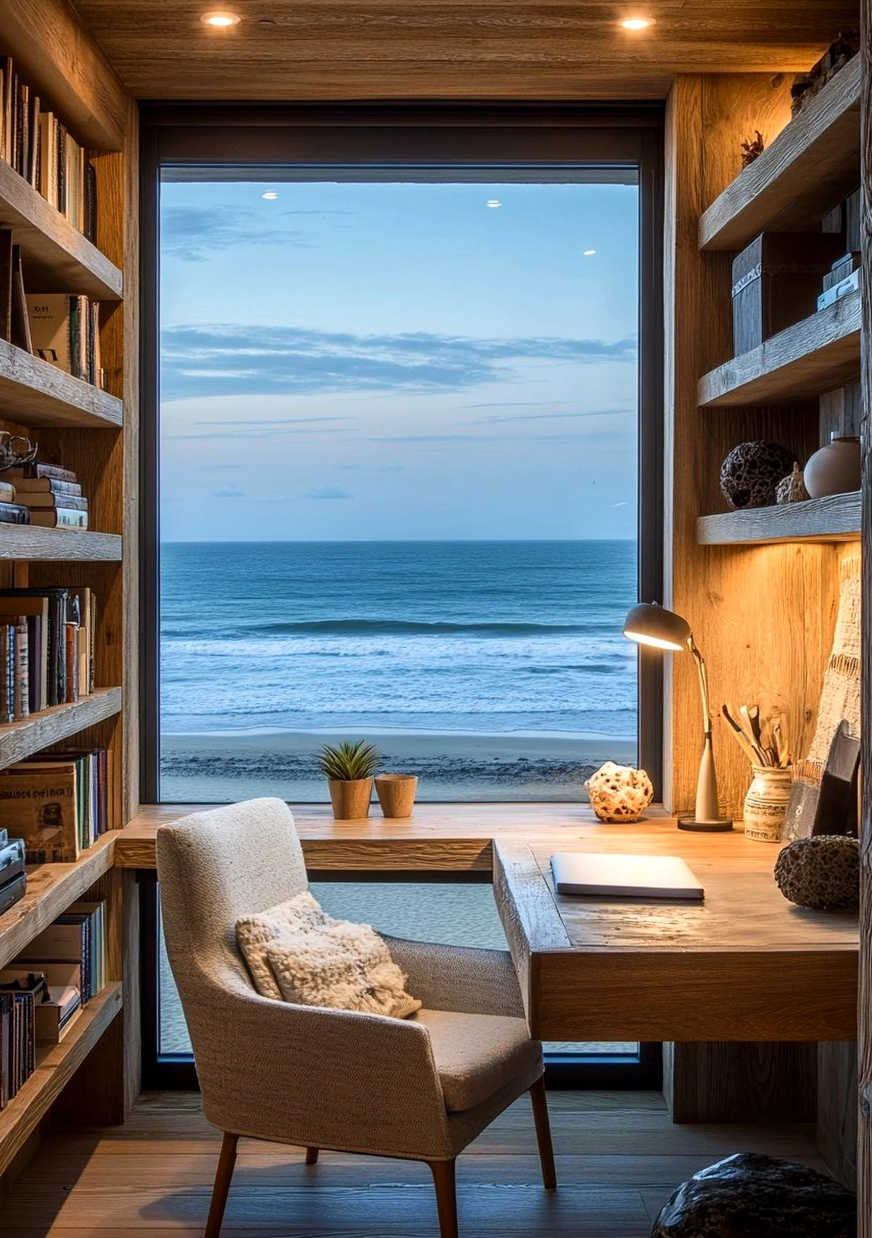 Refined reading corner gives the garden edge more clarity, so the whole view feels clear and inviting.