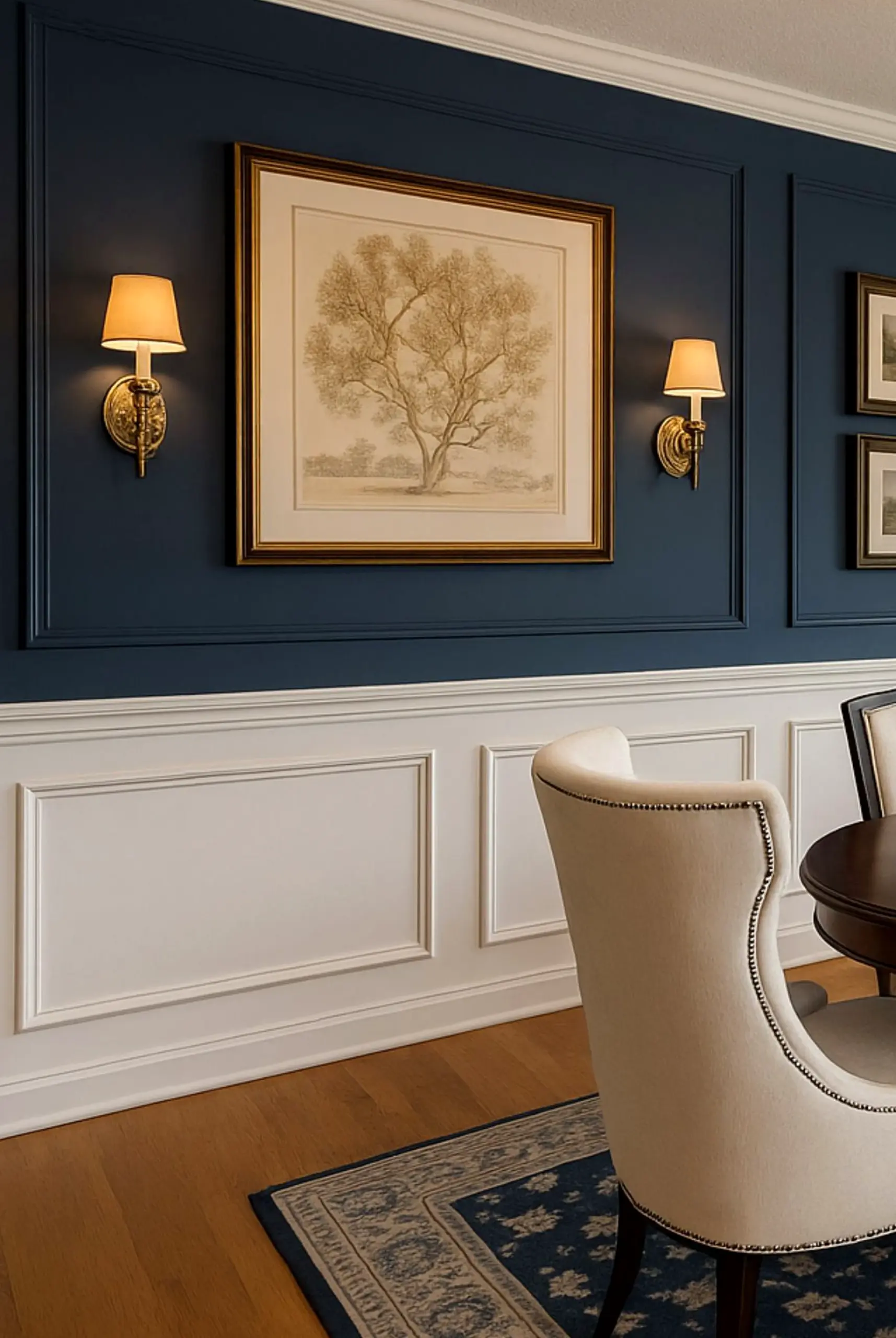 Crisp window seat gives the sitting area more balance, so the whole view feels pleasantly composed.