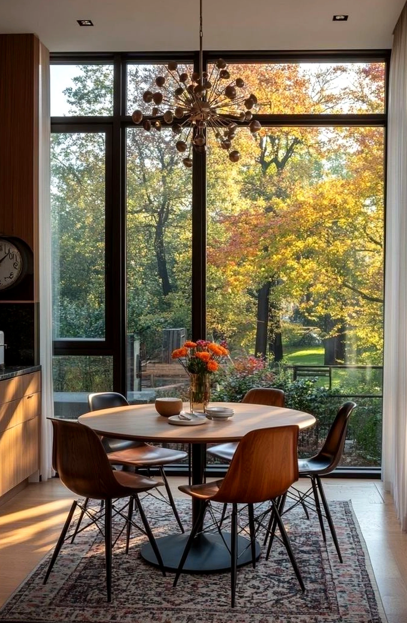 Elegant terrace table adds a clear layer of softness, helping the sitting area feel quietly finished.