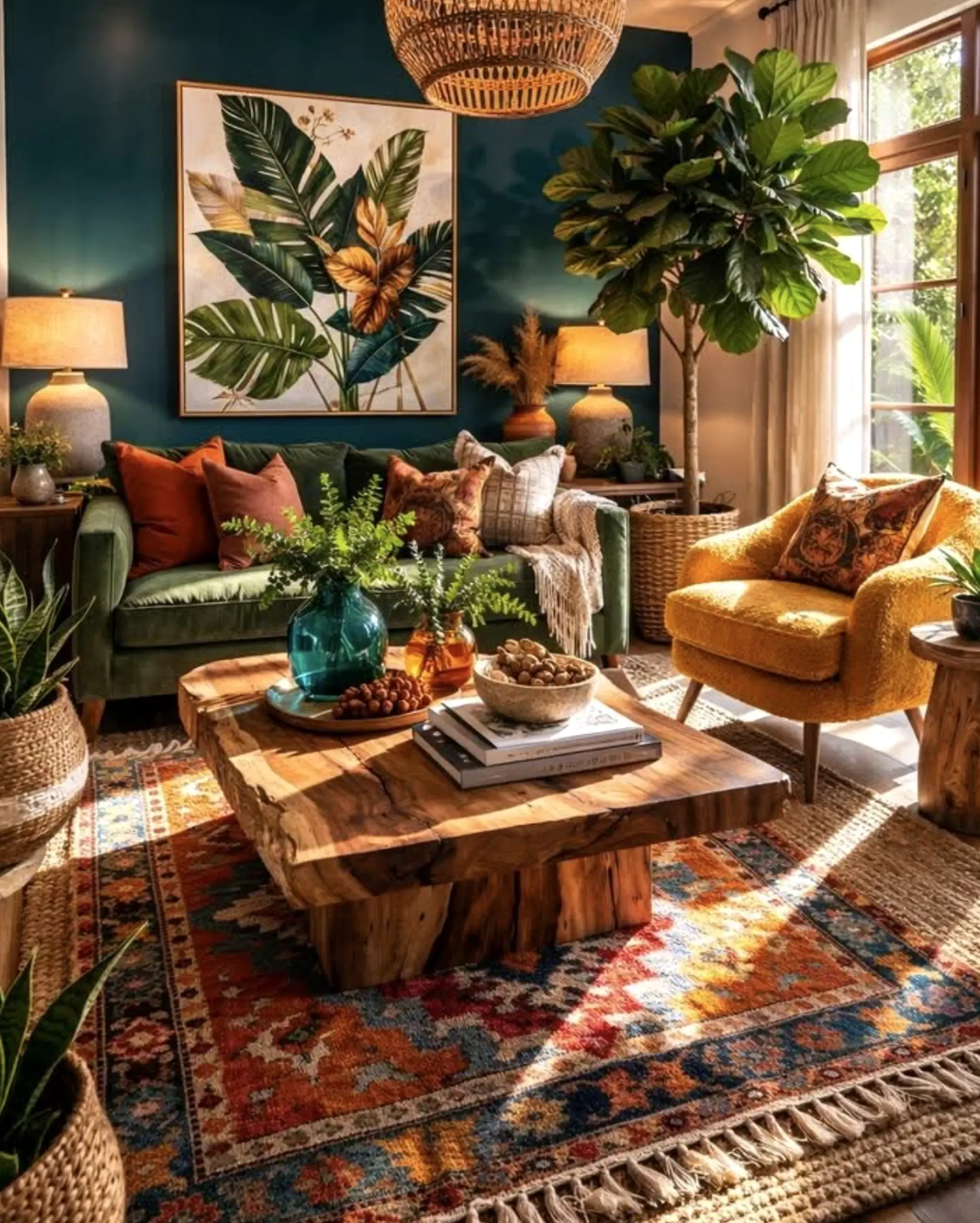 Fresh patio corner brings a useful note of detail, making the design feel bright but not busy.