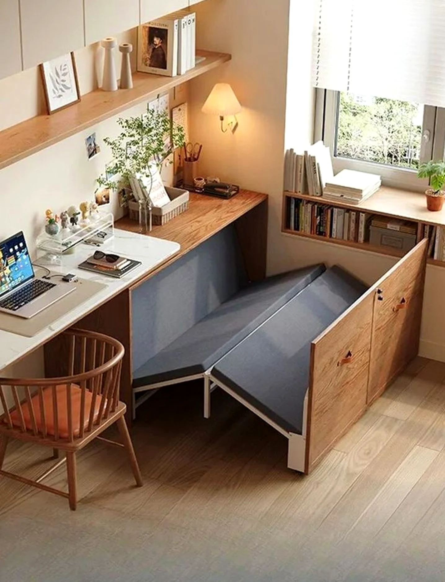 Natural sink area adds a clear layer of movement, helping the backdrop feel simple yet expressive.