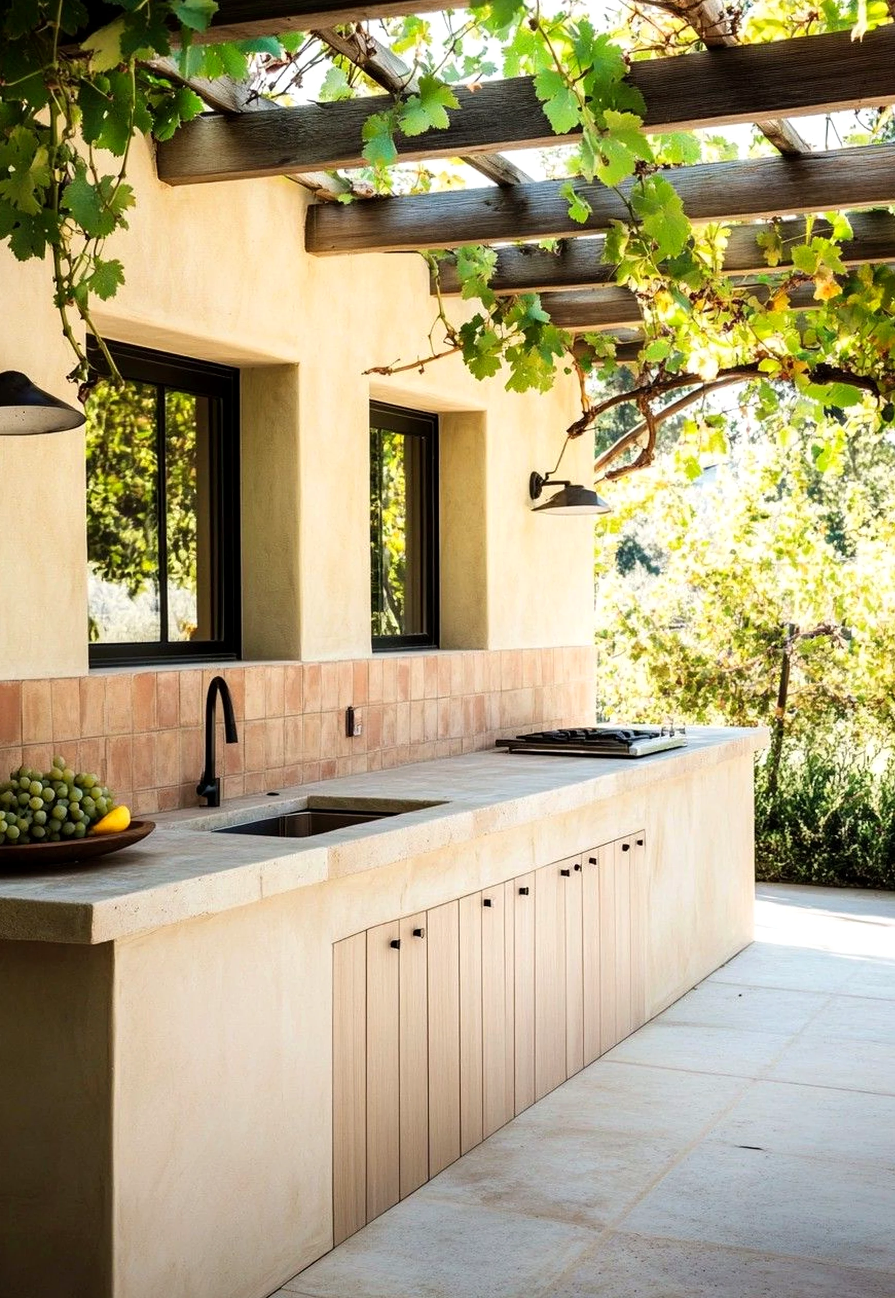 Earthy greenhouse corner adds focus across the outdoor space, giving the decor a finish that feels fresh and intentional.