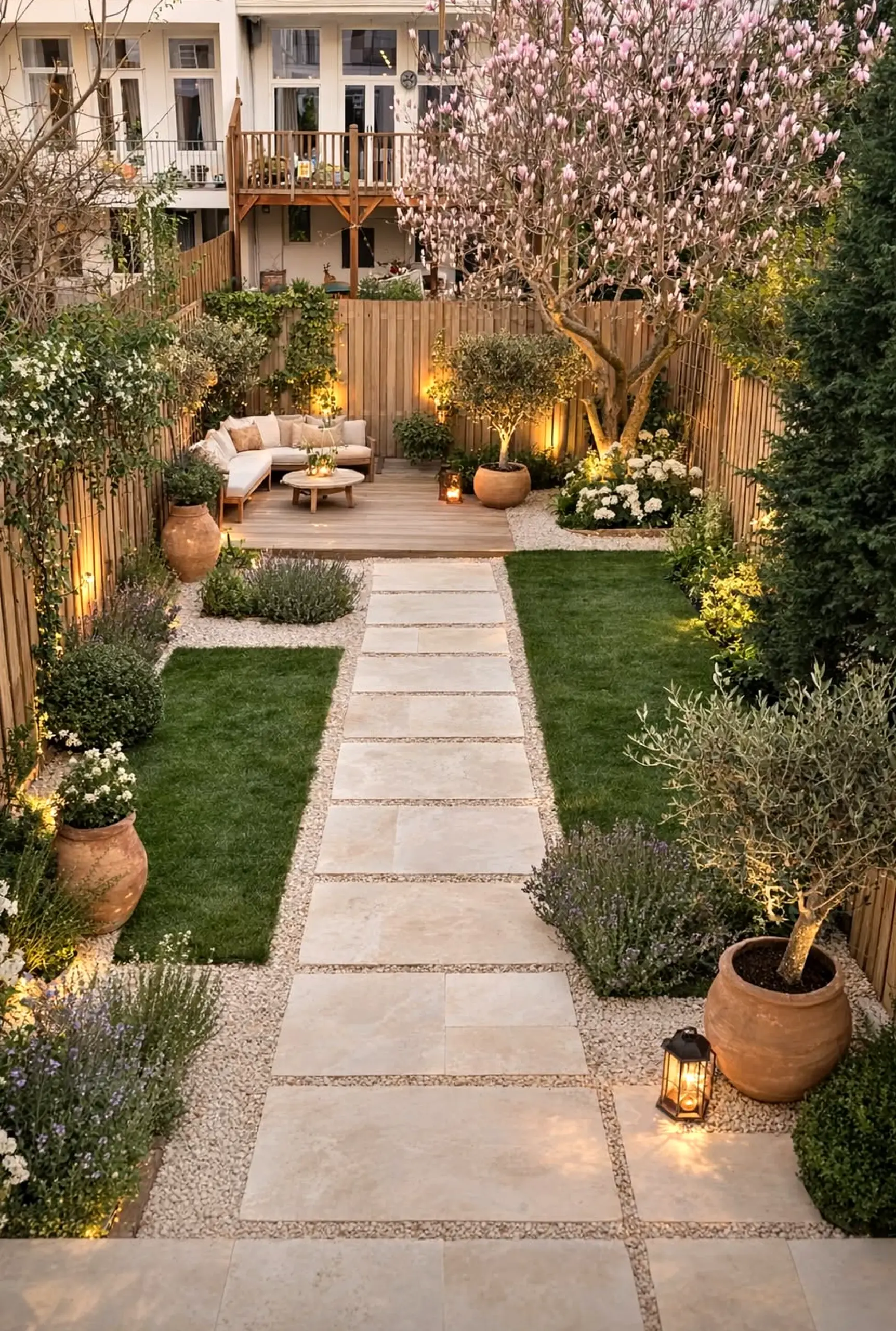 Quiet flower arrangement gives the arrangement more depth, so the whole view feels simple yet expressive.