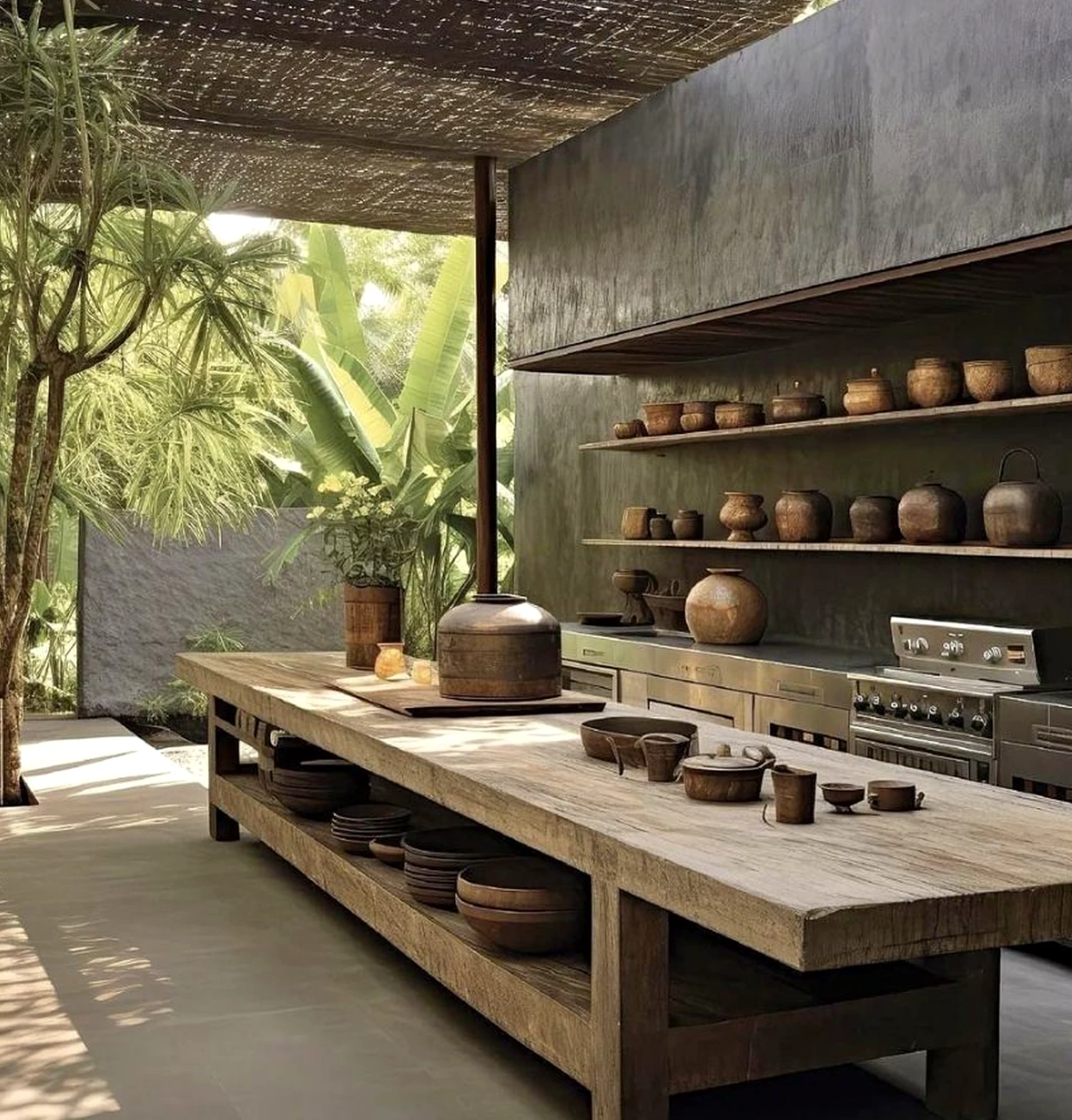 Polished greenhouse corner adds character across the room, giving the decor a finish that feels fresh and intentional.