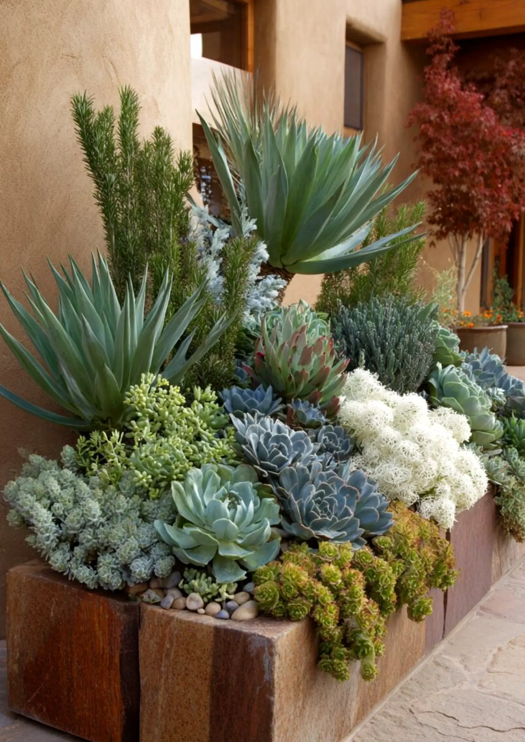 Cozy terrace table adds a clear layer of freshness, helping the wall feel fresh and intentional.