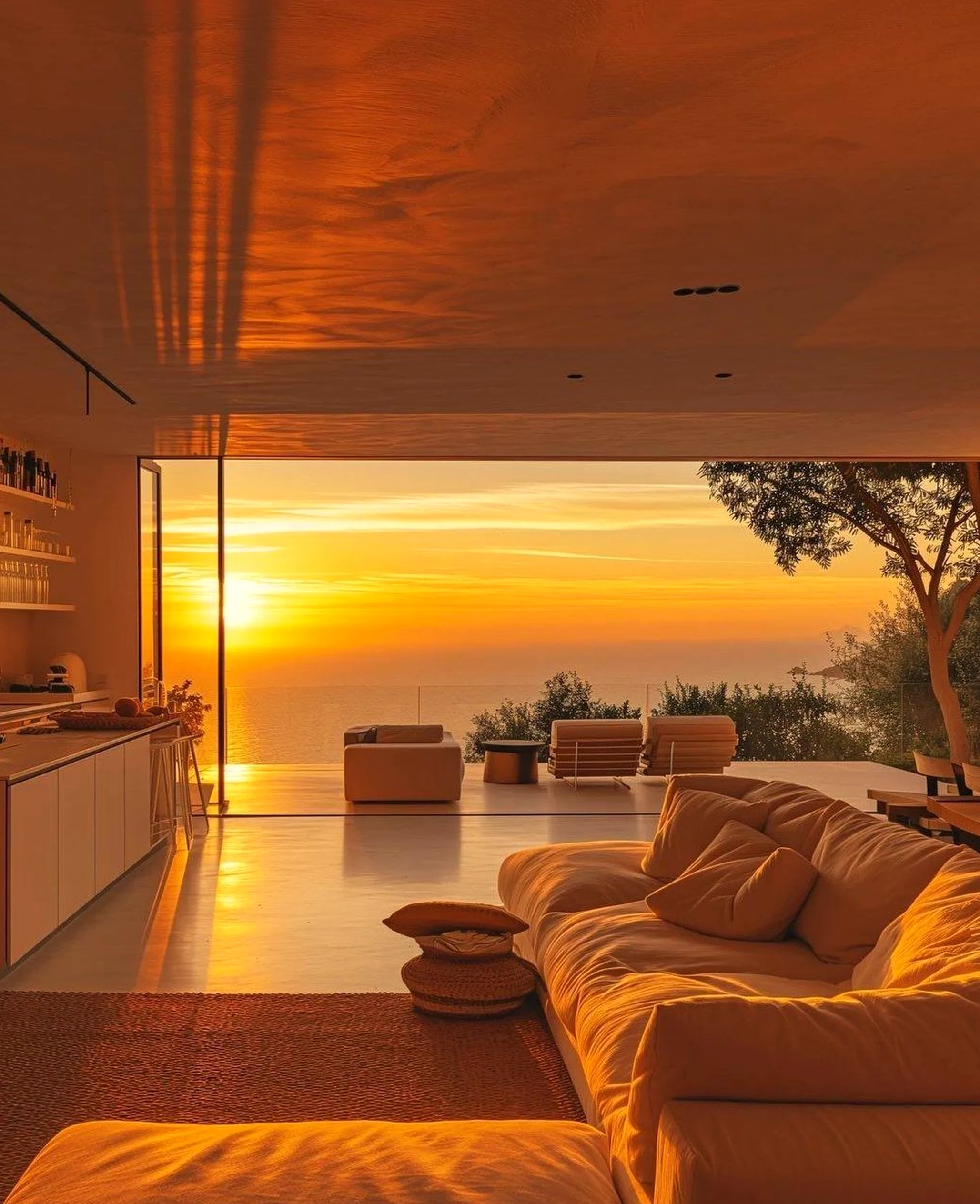 Balanced fireplace area gives the arrangement more softness, so the whole view feels pleasantly composed.