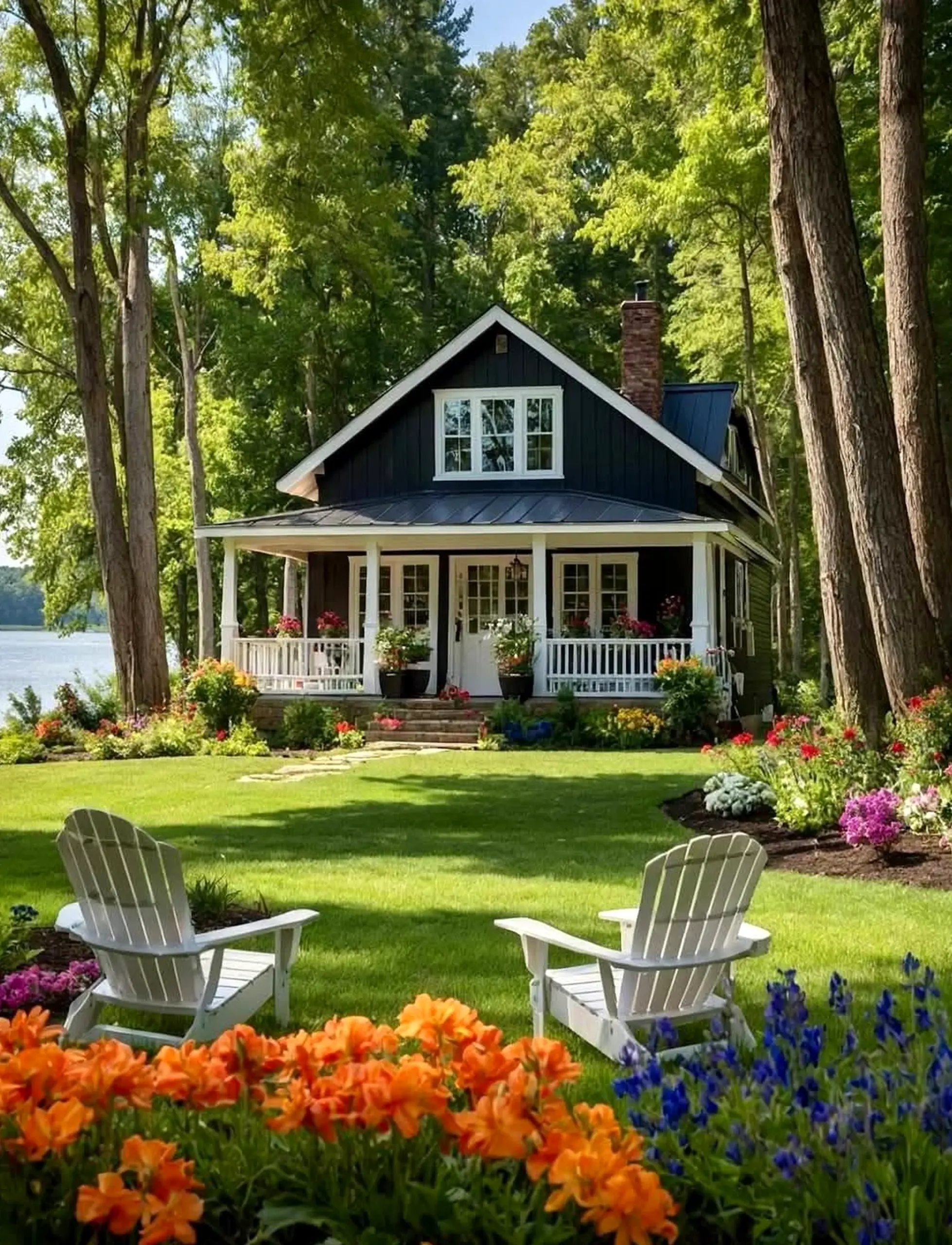 Luminous garden border introduces comfort into the arrangement, keeping the atmosphere clear and inviting.