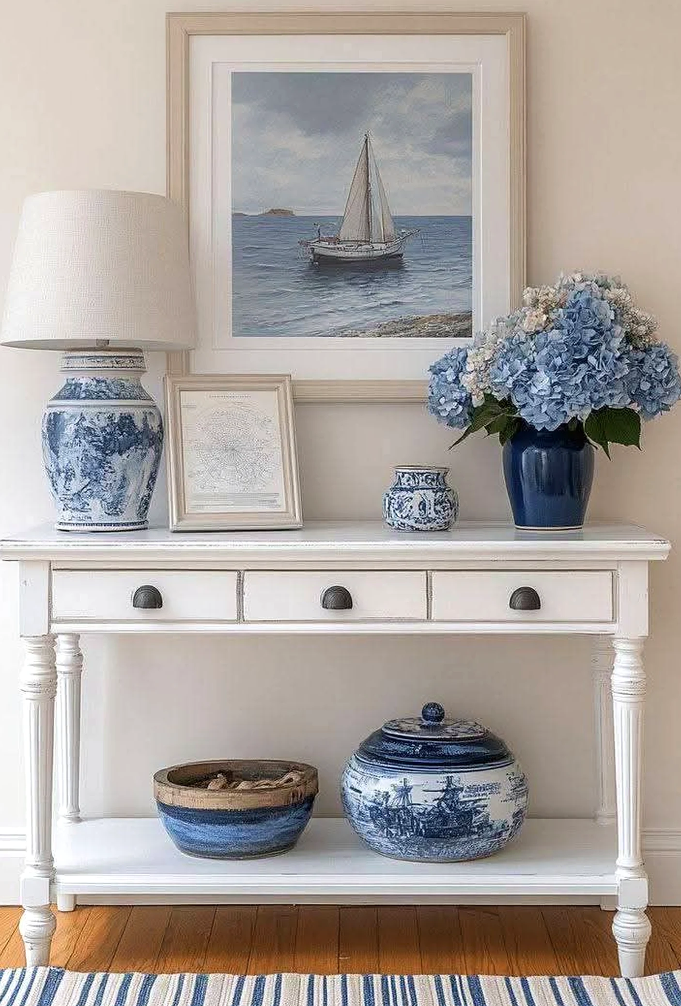 Simple terrace table brings a useful note of softness, making the arrangement feel comfortable in daily use.