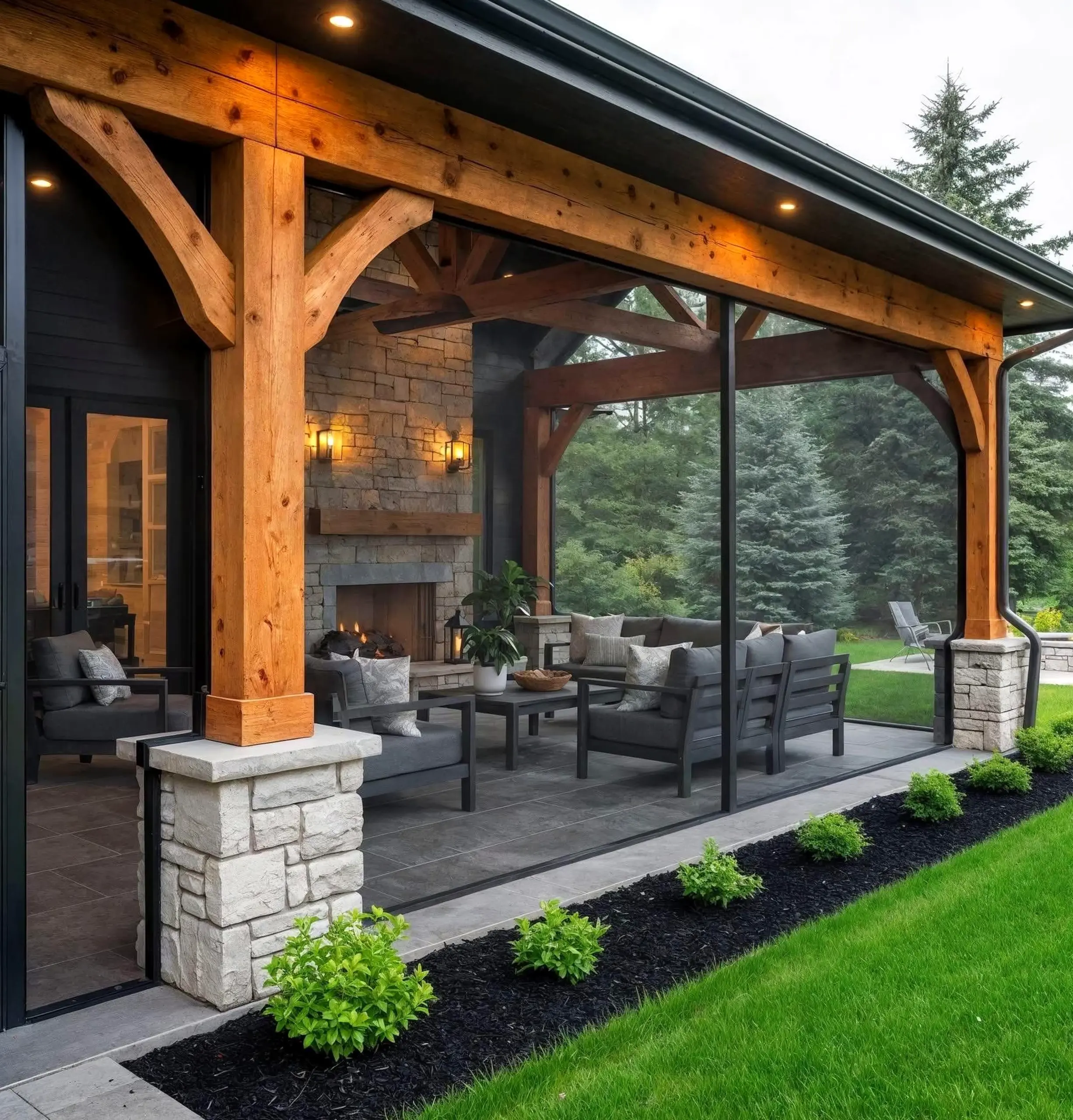 Soft garden seating brings order to the design, creating a mood that feels open and lived-in.