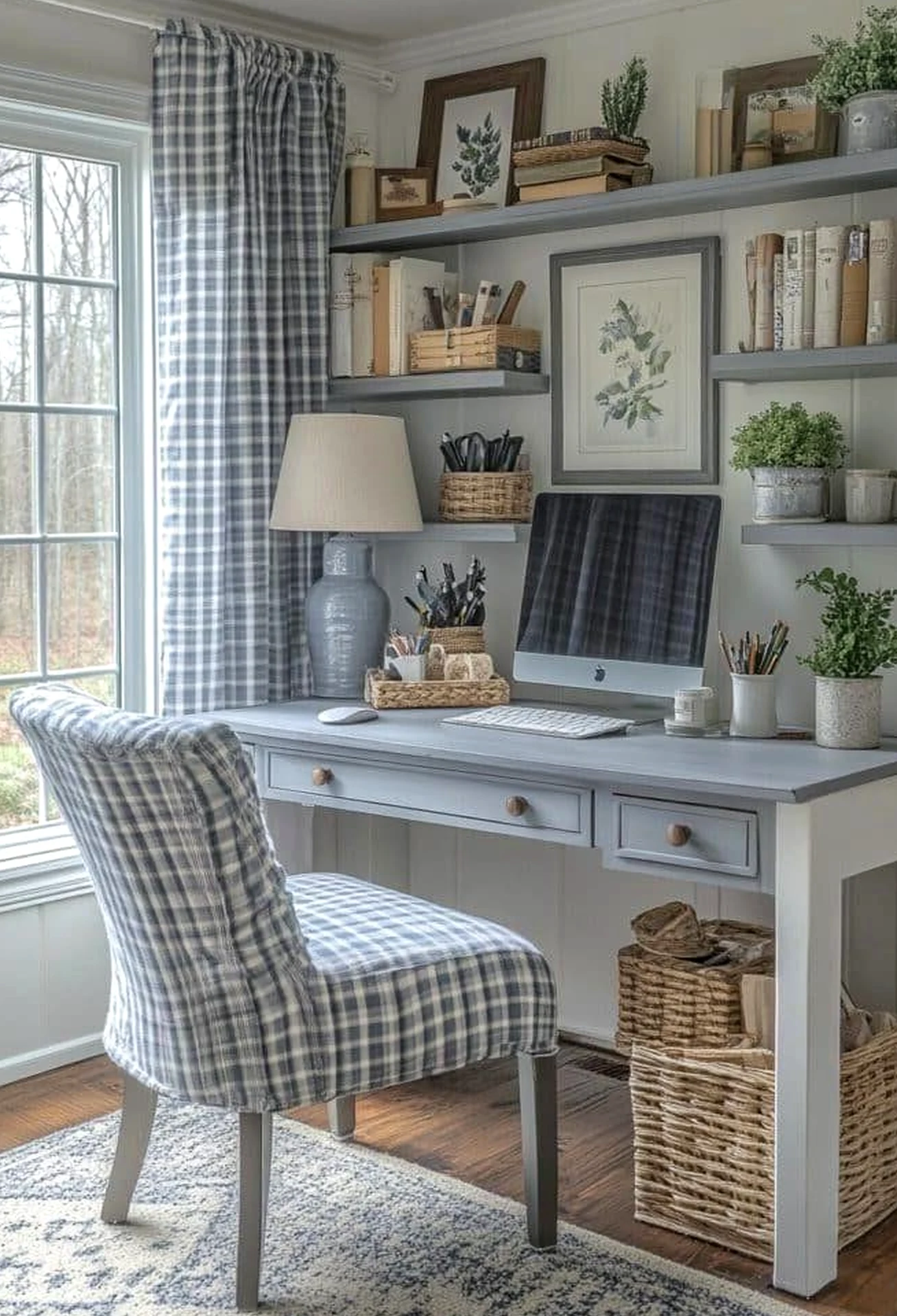 Balanced bathroom vanity introduces charm into the wall, keeping the atmosphere open and lived-in.