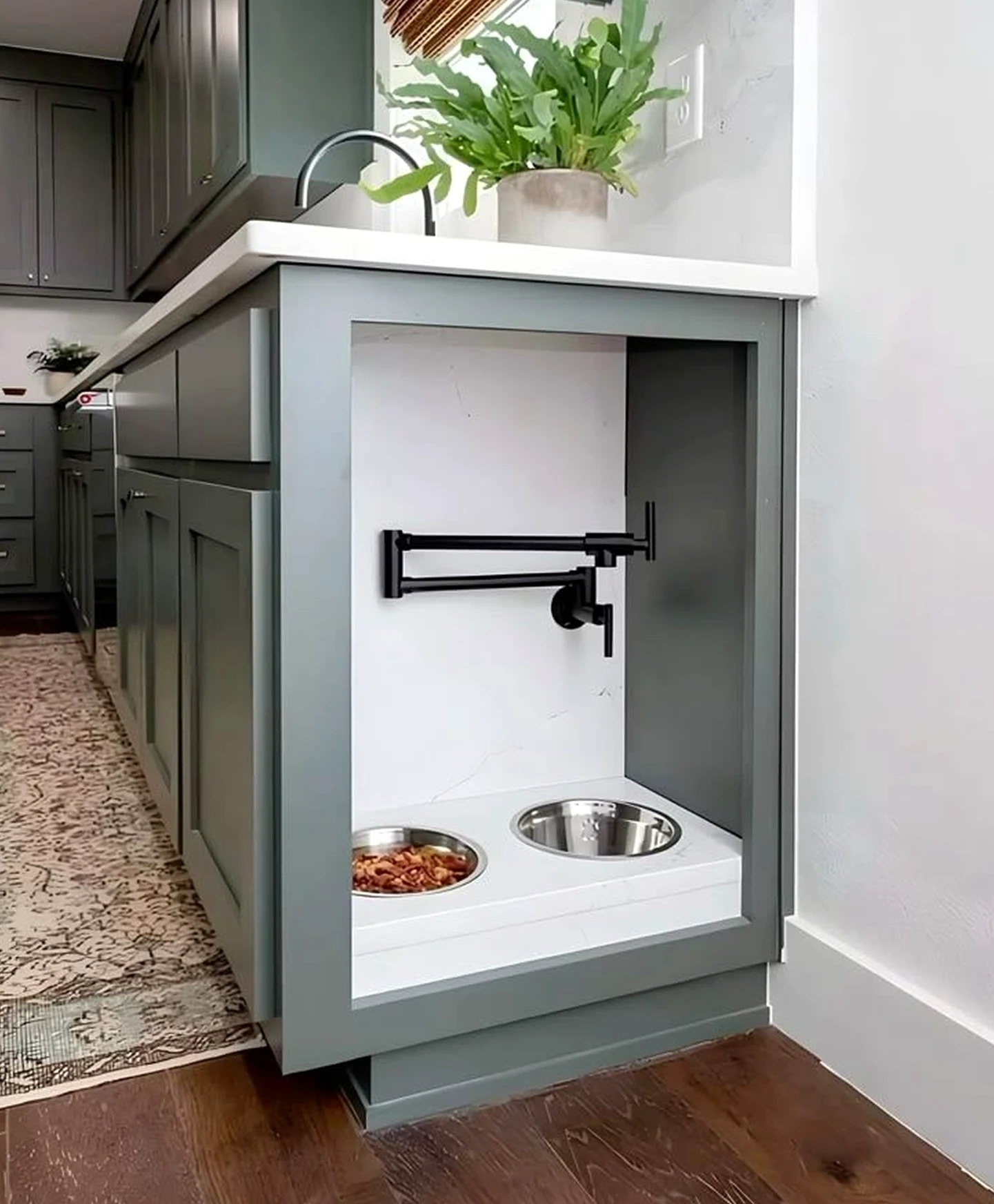Textured sink area anchors the garden edge with charm, giving the view a mood that feels ready for quiet use.