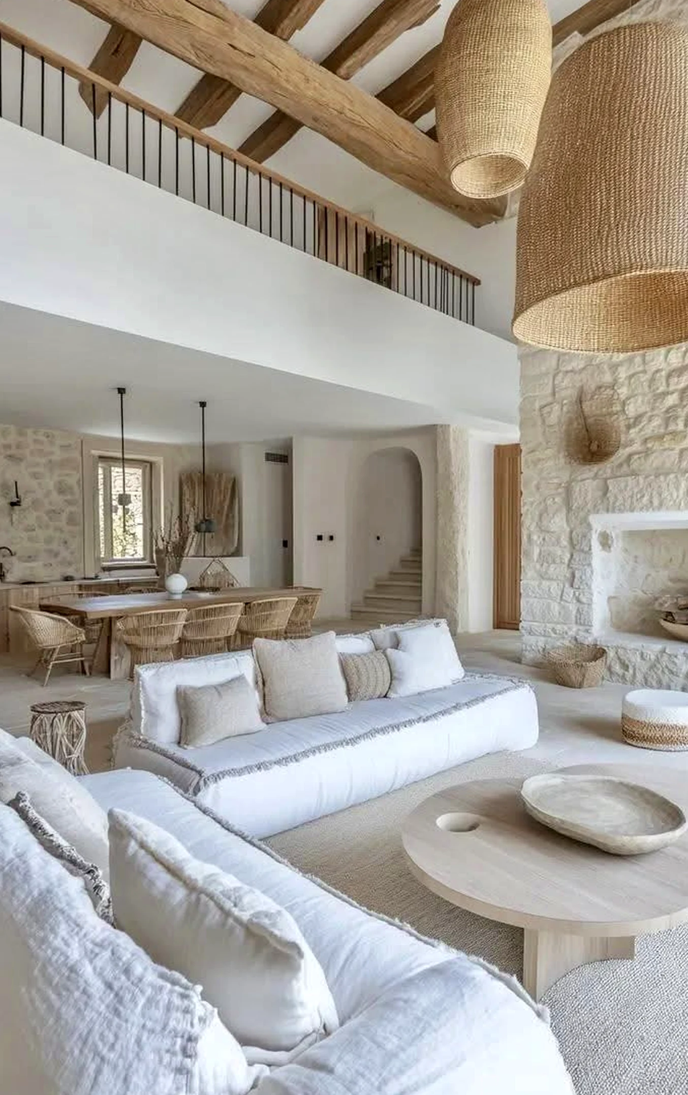 Refined stone terrace gives the room more softness, so the whole view feels pleasantly composed.