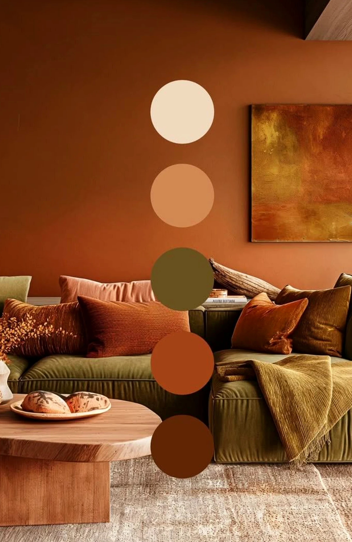 Earthy wall niche gives the setting more texture, so the whole view feels fresh and intentional.