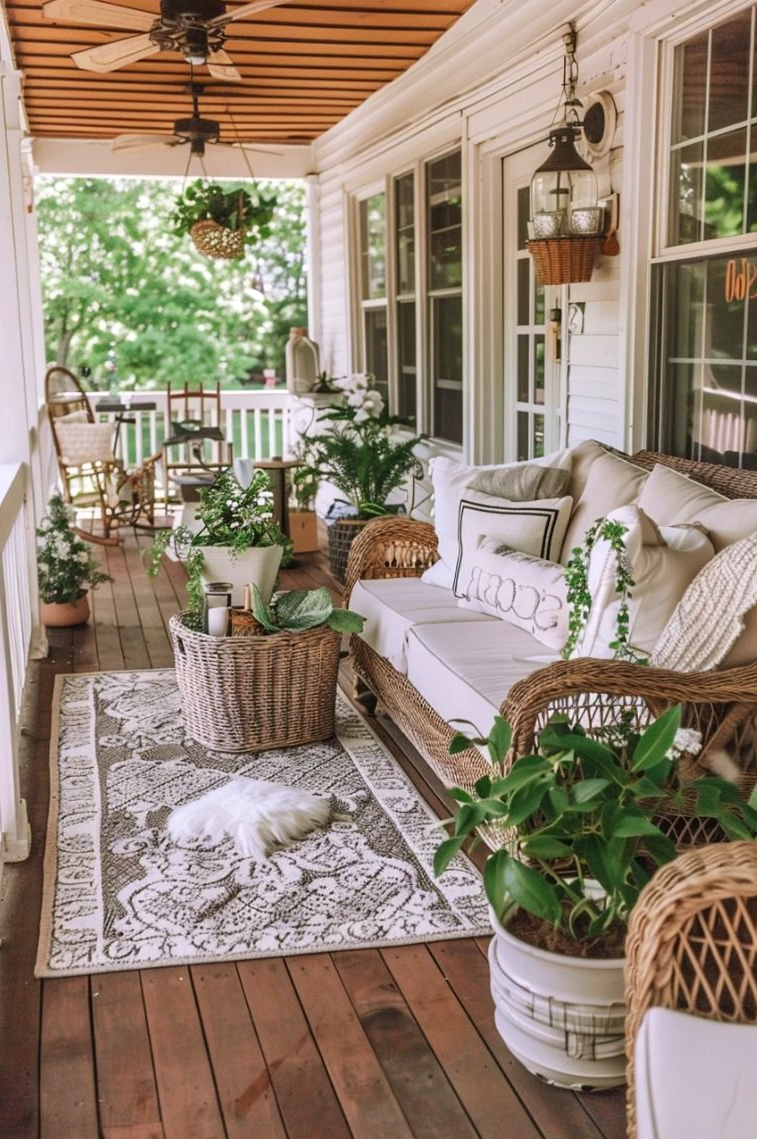 Cozy terrace table supports the wall through freshness, leaving the space feeling open and lived-in.