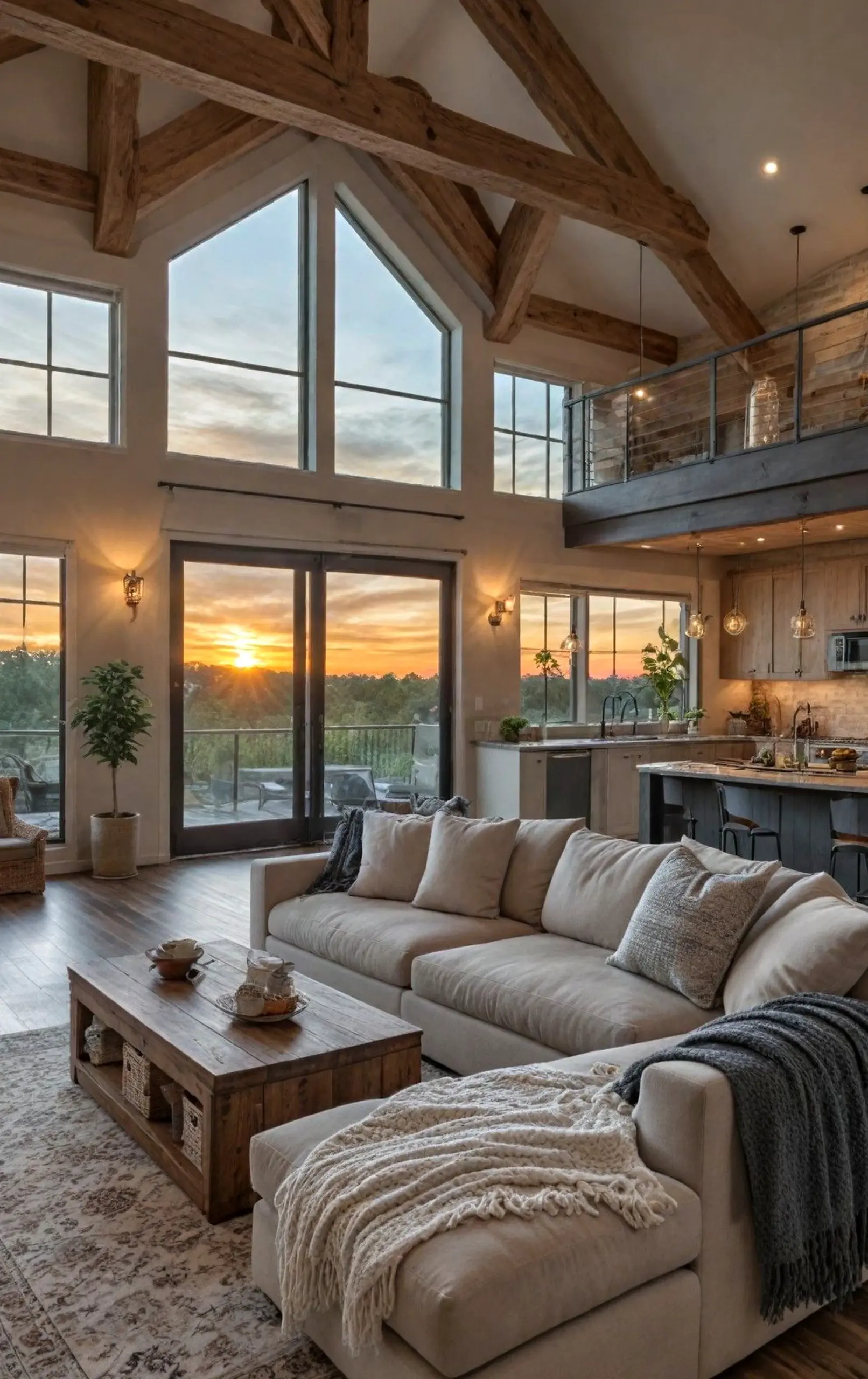 Inviting reading corner brings depth to the composition, creating a mood that feels ready for quiet use.