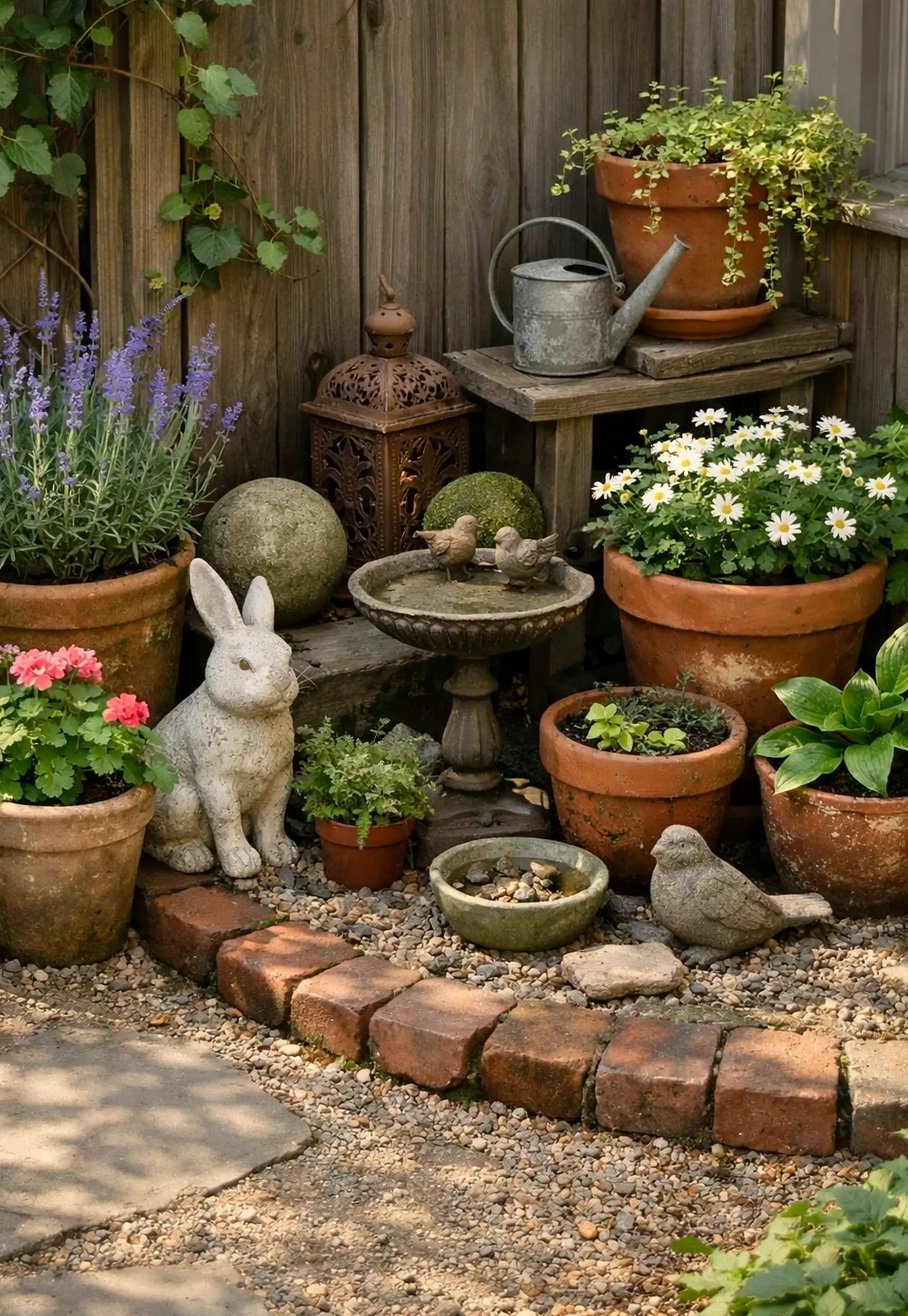 Soft plant shelf adds detail across the entry, giving the decor a finish that feels personal and relaxed.