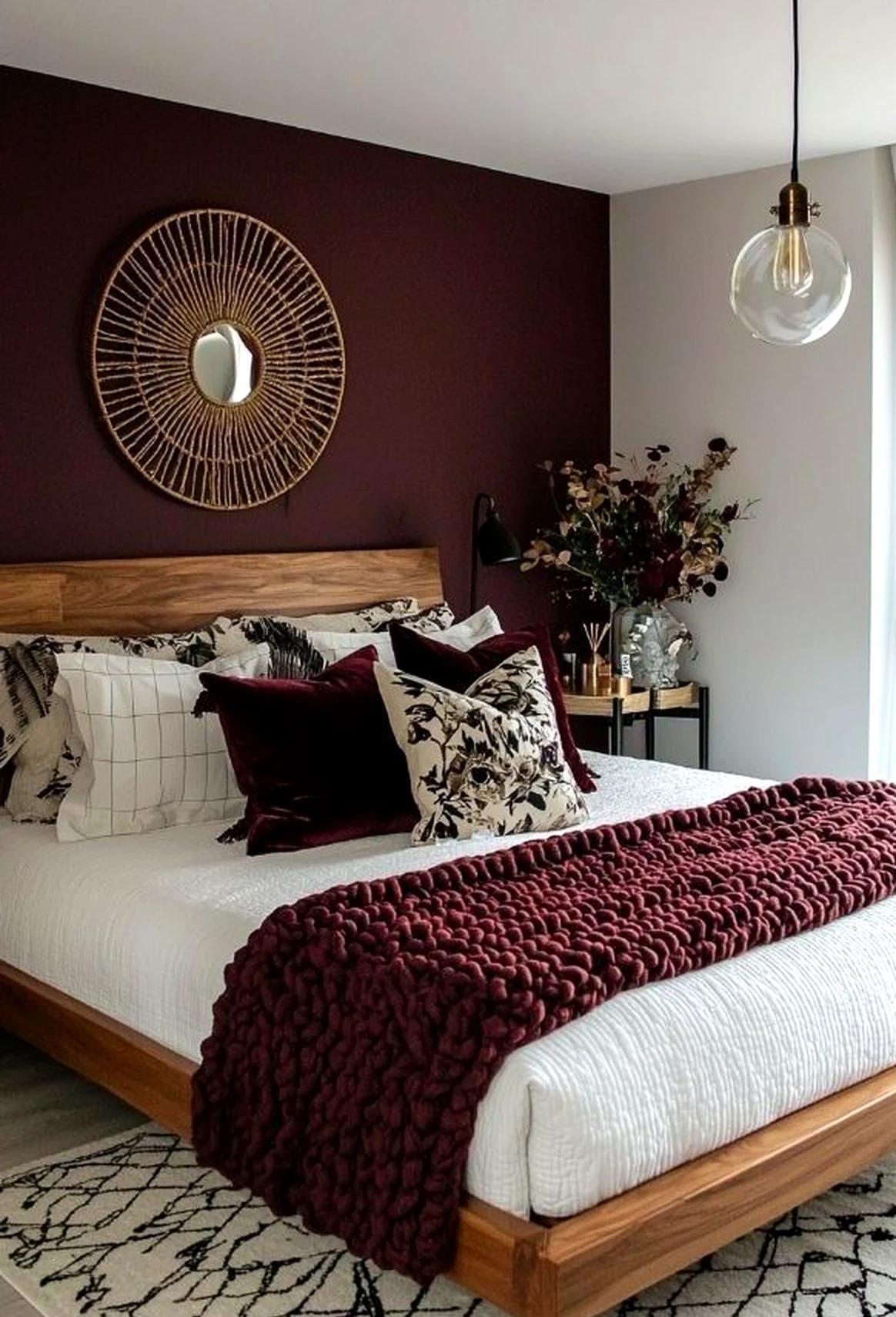 Textured reading corner adds depth across the design, giving the decor a finish that feels personal and relaxed.