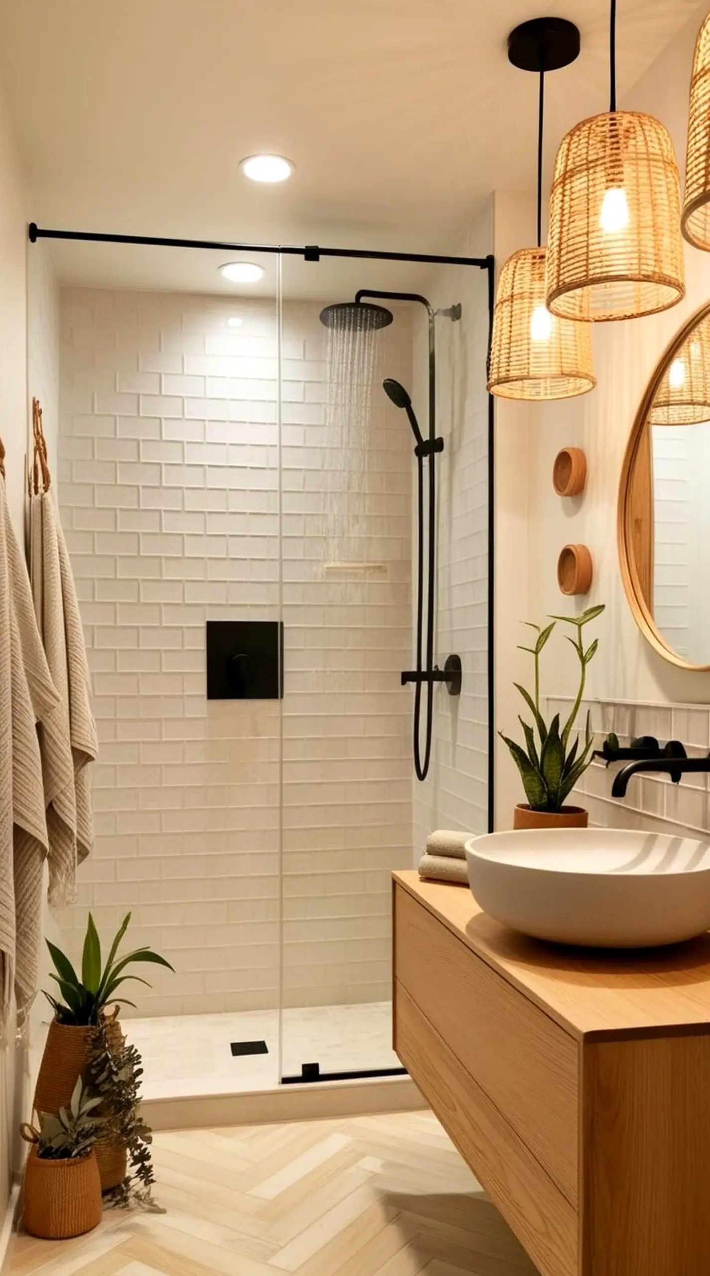 Sunny wall niche introduces clarity into the outdoor space, keeping the atmosphere clear and inviting.