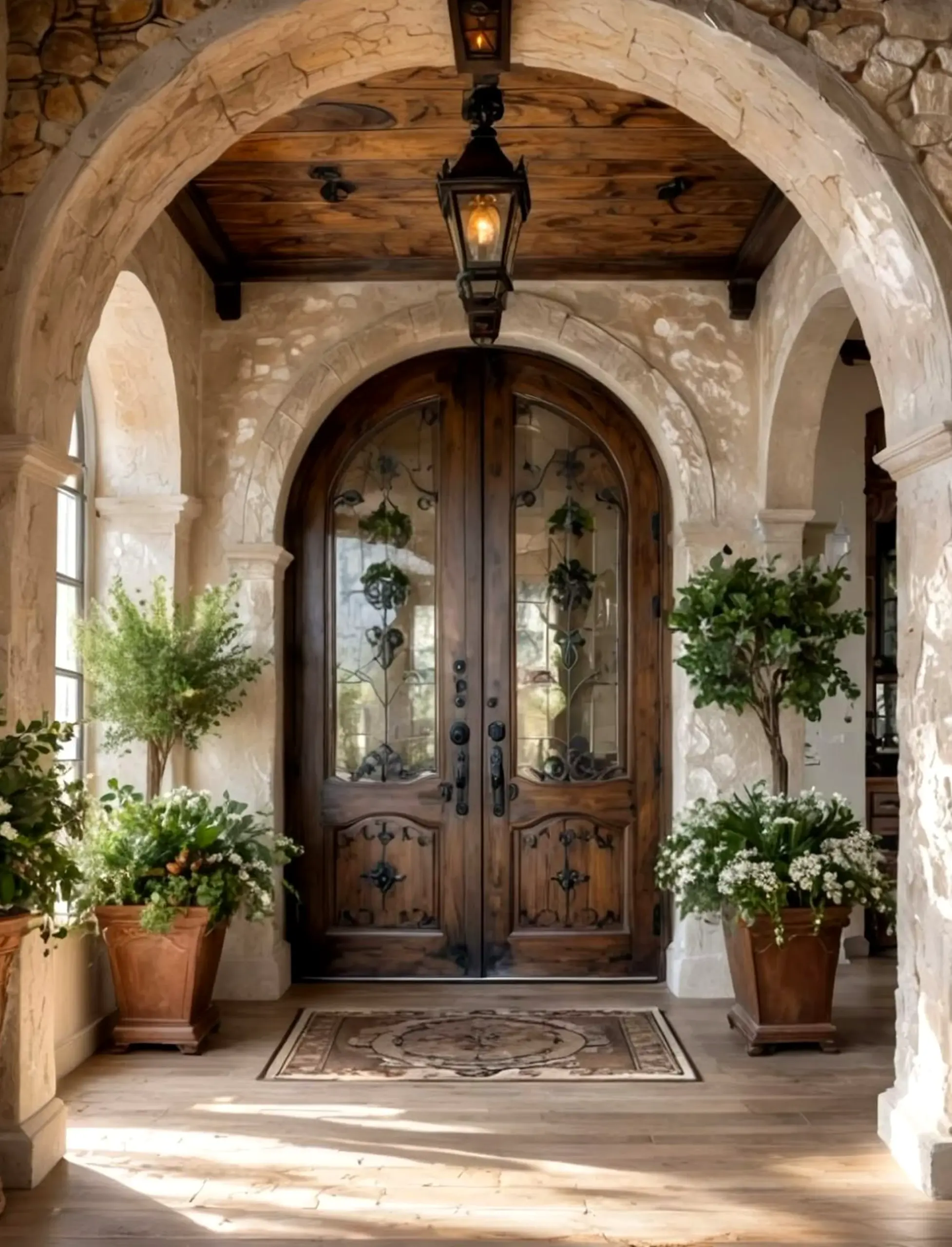 Graceful tile detail frames the setting with comfort, making the scene feel personal and relaxed.