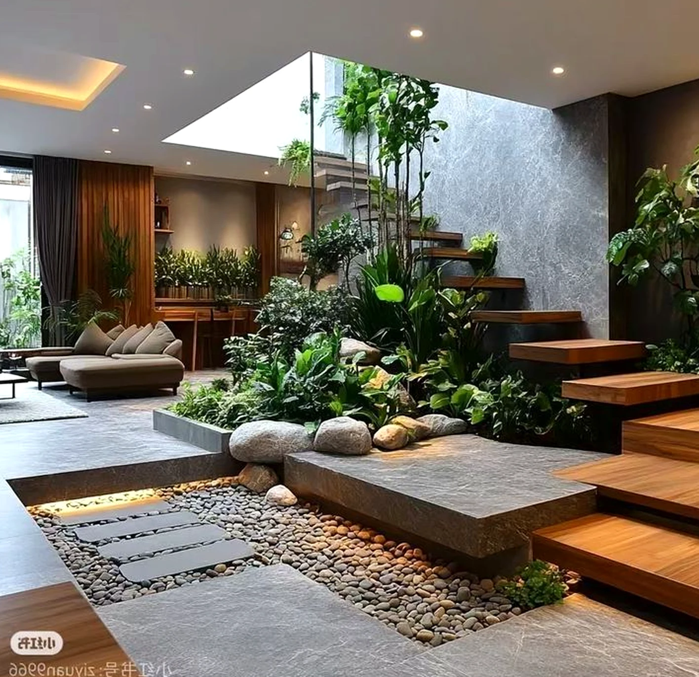 Tactile patio corner brings a useful note of depth, making the backdrop feel comfortable in daily use.