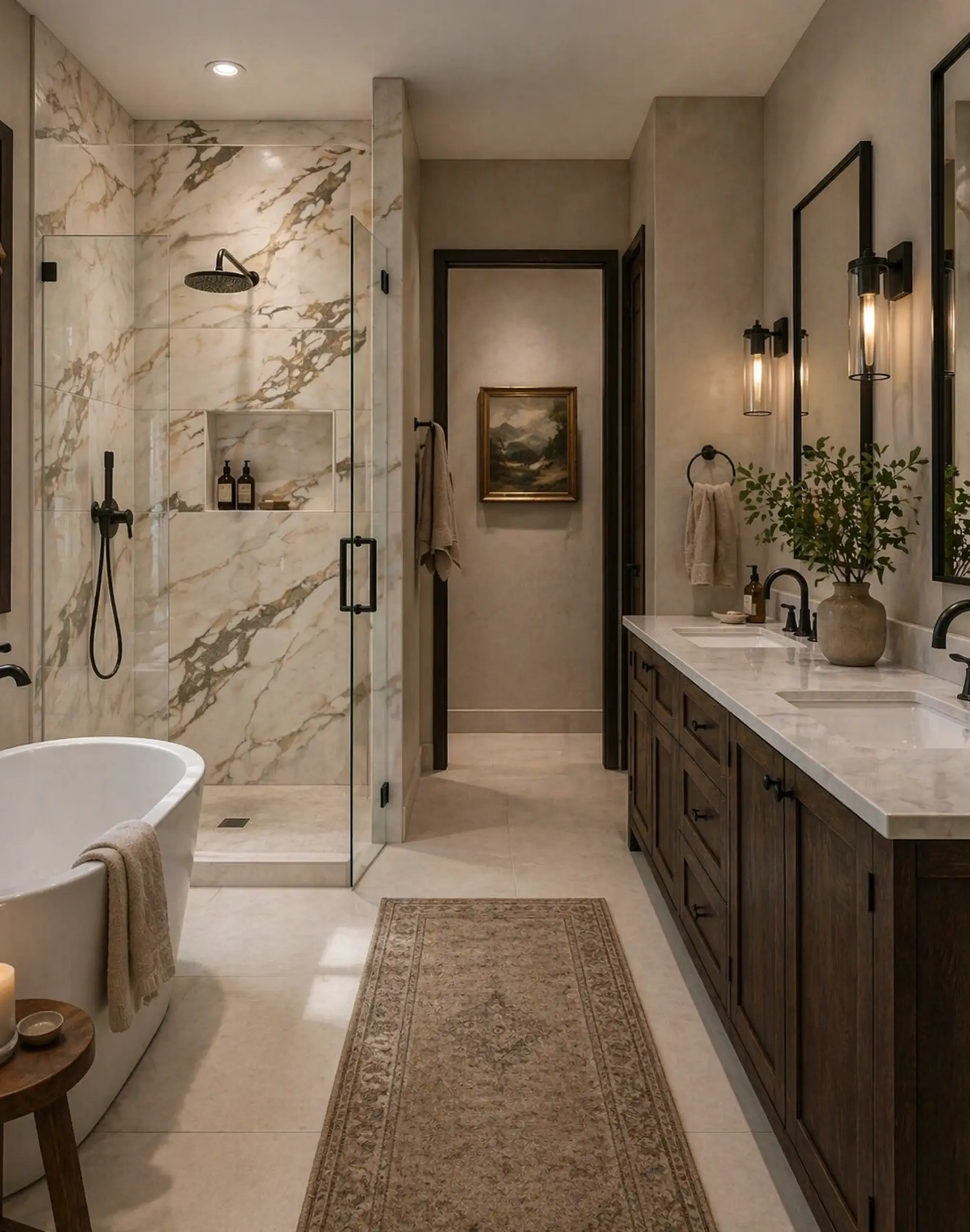 Inviting storage corner brings order to the outdoor space, creating a mood that feels settled and welcoming.